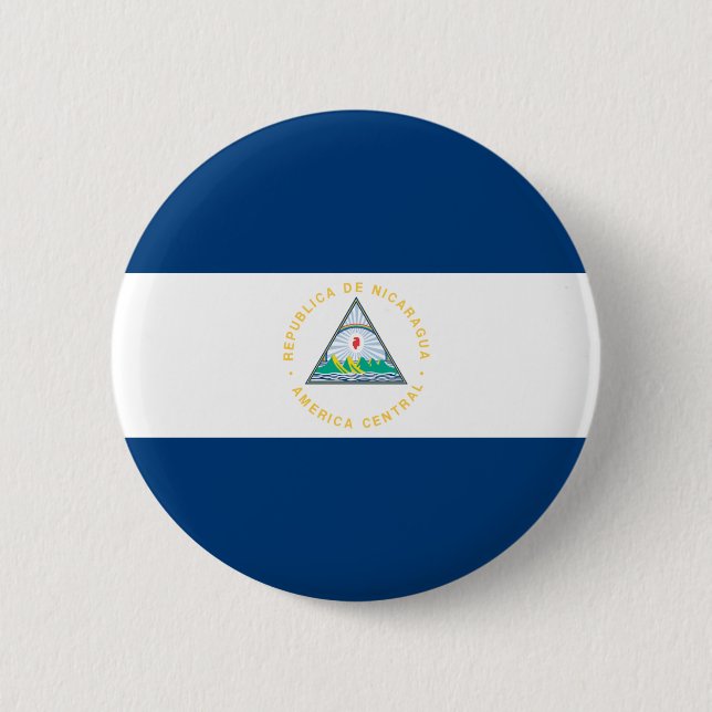 Chapa Redonda De 5 Cm Bandera de Nicaragua (Anverso)