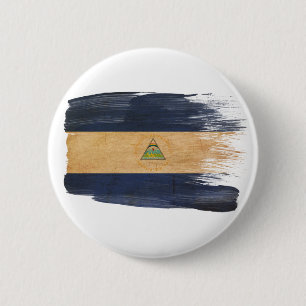 Chapa Redonda De 5 Cm Bandera de Nicaragua