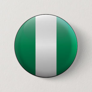 Chapa Redonda De 5 Cm Bandera de Nigeria