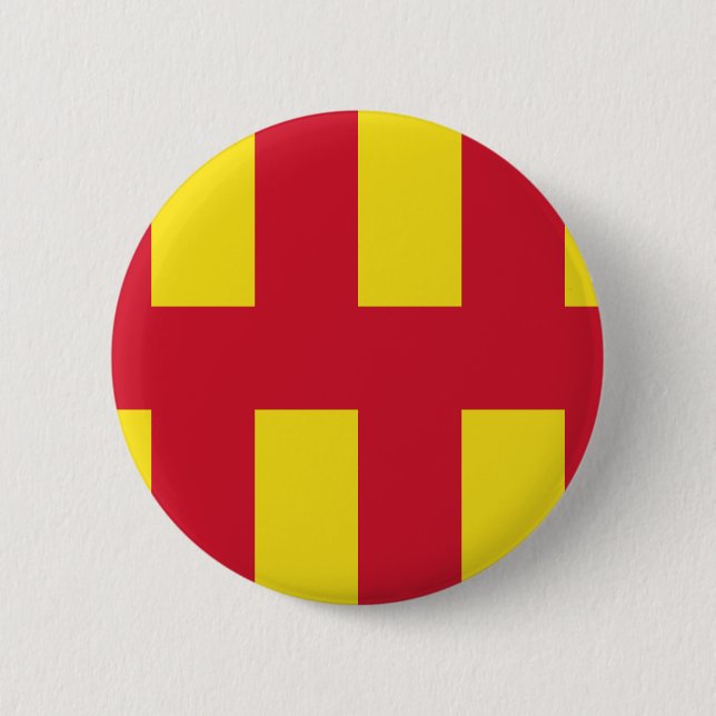 Chapa Redonda De 5 Cm Bandera de Northumberland (Anverso)