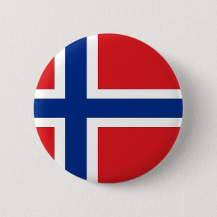 Chapa Redonda De 5 Cm Bandera de Noruega