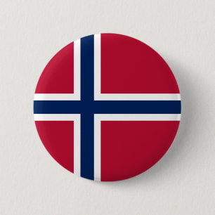 Chapa Redonda De 5 Cm Bandera de Noruega