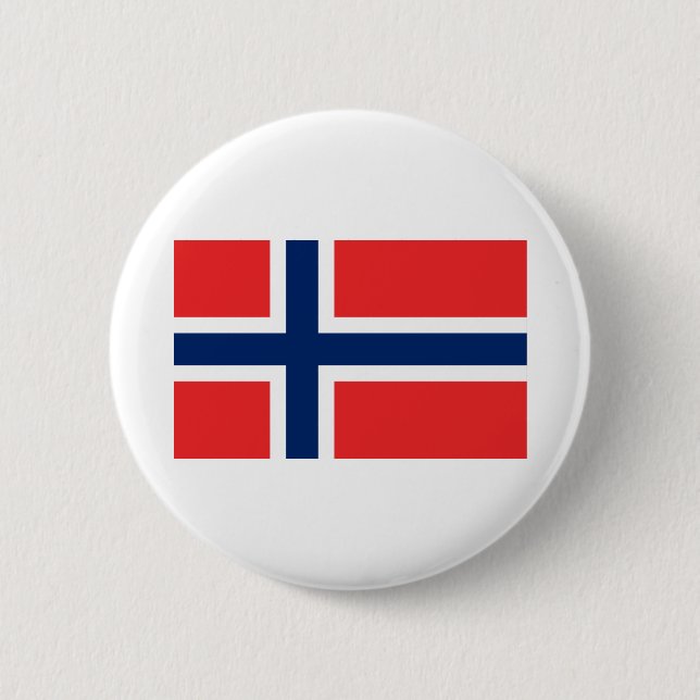 Chapa Redonda De 5 Cm Bandera de Noruega (Anverso)