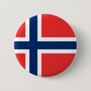Chapa Redonda De 5 Cm Bandera de Noruega