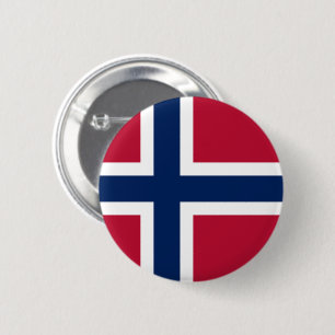 Chapa Redonda De 5 Cm Bandera de Noruega