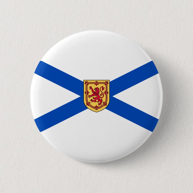 Chapa Redonda De 5 Cm Bandera de Nueva Escocia (provincia canadiense) (Anverso)