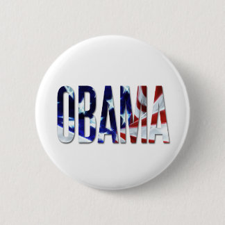 Chapa Redonda De 5 Cm Bandera de Obama América