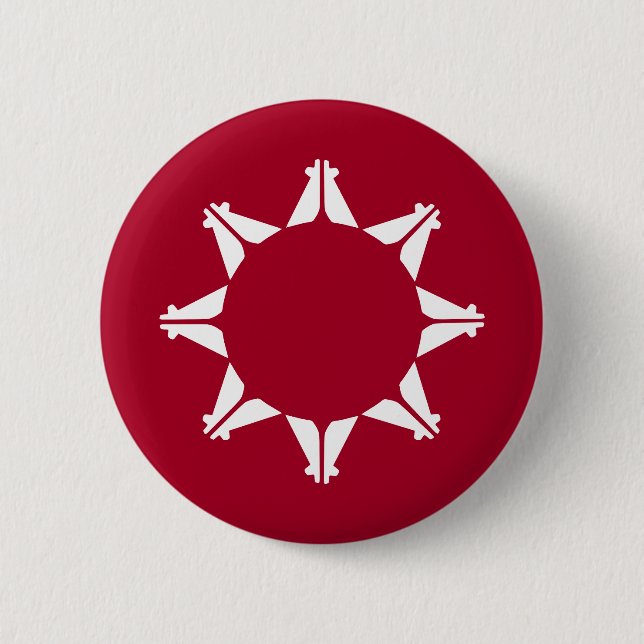 Chapa Redonda De 5 Cm Bandera de Oglala Lakota Sioux (Anverso)