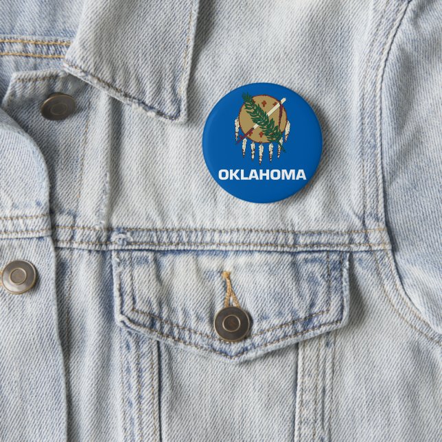 Chapa Redonda De 5 Cm Bandera de Oklahoma (In situ)