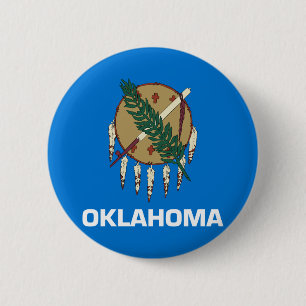 Chapa Redonda De 5 Cm Bandera de Oklahoma