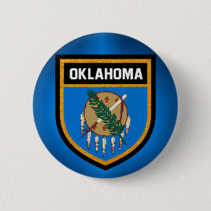 Chapa Redonda De 5 Cm Bandera de Oklahoma
