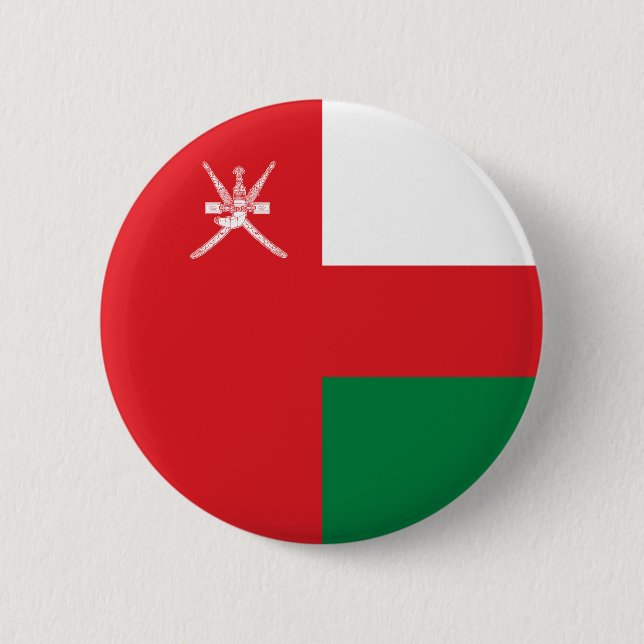 Chapa Redonda De 5 Cm Bandera de Omán (Anverso)