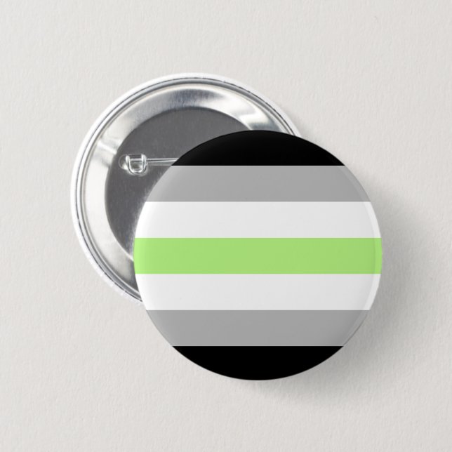 Chapa Redonda De 5 Cm Bandera de Orgullo Agenero (Anverso y reverso)