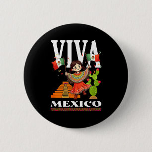 Chapa Redonda De 5 Cm bandera de orgullo mexicano raíces de méxico patri