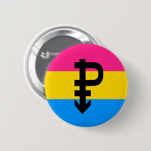 Chapa Redonda De 5 Cm Bandera de Orgullo Pansexual