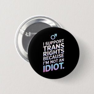 Chapa Redonda De 5 Cm Bandera de orgullo trans aliado de apoyo 