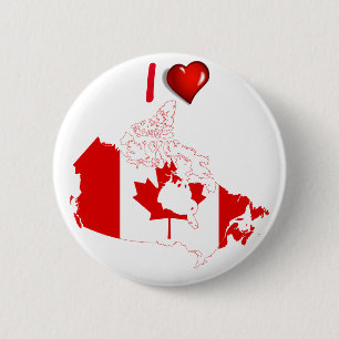 Chapa Redonda De 5 Cm Bandera de país canadiense