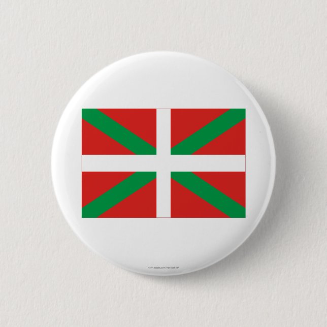 Chapa Redonda De 5 Cm Bandera de País Vasco (Euskadi) (Anverso)