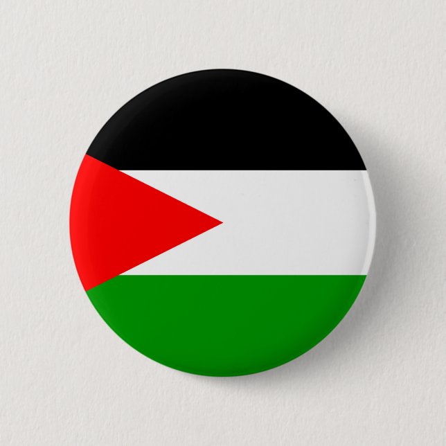 Chapa Redonda De 5 Cm Bandera de Palestina (Anverso)