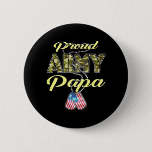 Chapa Redonda De 5 Cm Bandera de Papá del Ejército Orgulloso Camuflaje E