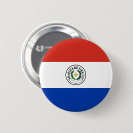 Chapa Redonda De 5 Cm Bandera de Paraguay