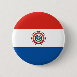 Chapa Redonda De 5 Cm Bandera de Paraguay