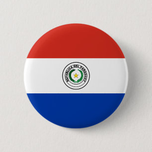 Chapa Redonda De 5 Cm Bandera de Paraguay