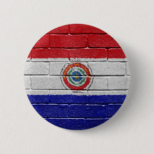 Chapa Redonda De 5 Cm Bandera de Paraguay