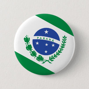 Chapa Redonda De 5 Cm Bandera de Paraná, el Brasil