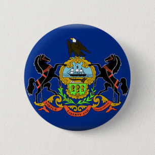 Chapa Redonda De 5 Cm Bandera de Pennsylvania