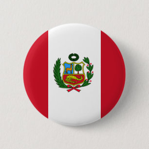 Chapa Redonda De 5 Cm Bandera de Perú