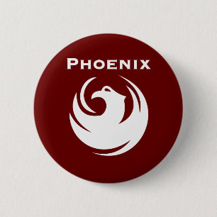 Chapa Redonda De 5 Cm Bandera de Phoenix City