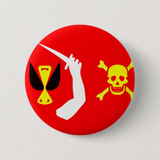 Chapa Redonda De 5 Cm Bandera de pirata cambiante de Christopher