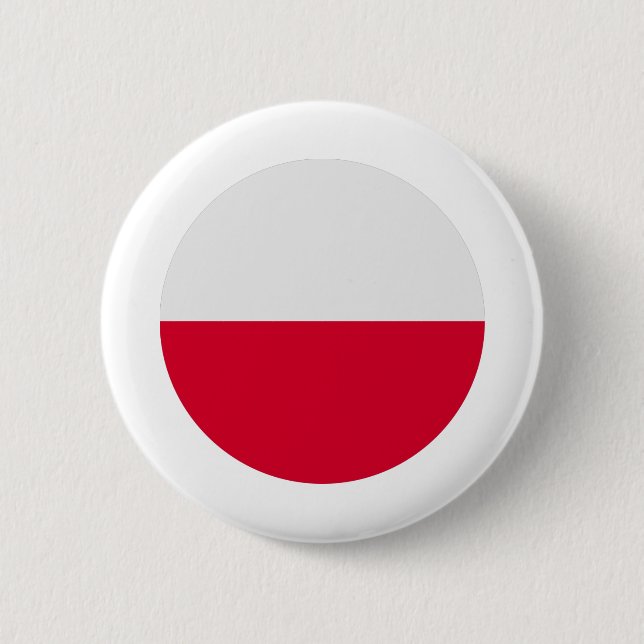 Chapa Redonda De 5 Cm Bandera de Polonia (Anverso)