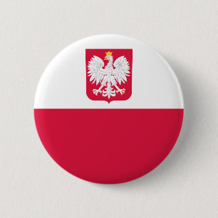 Chapa Redonda De 5 Cm Bandera de Polonia