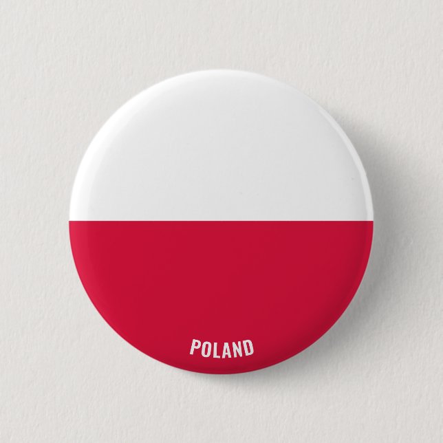 Chapa Redonda De 5 Cm Bandera de Polonia encantadora patriótica (Anverso)