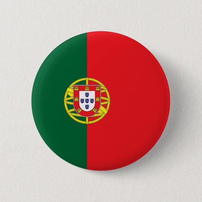 Chapa Redonda De 5 Cm Bandera de Portugal (Anverso)