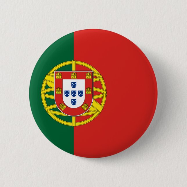 Chapa Redonda De 5 Cm Bandera de Portugal (Anverso)