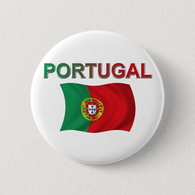 Chapa Redonda De 5 Cm Bandera de Portugal (Anverso)