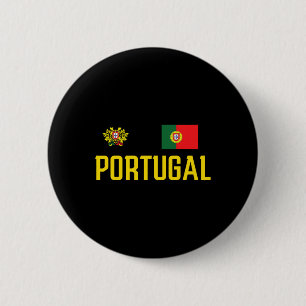 Chapa Redonda De 5 Cm Bandera de Portugal Aficionado Fútbol Fútbol Hombr