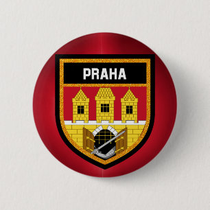 Chapa Redonda De 5 Cm Bandera de Praga