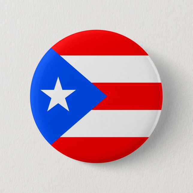 Chapa Redonda De 5 Cm Bandera de Puerto Rico (Anverso)