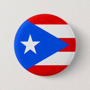 Chapa Redonda De 5 Cm Bandera de Puerto Rico