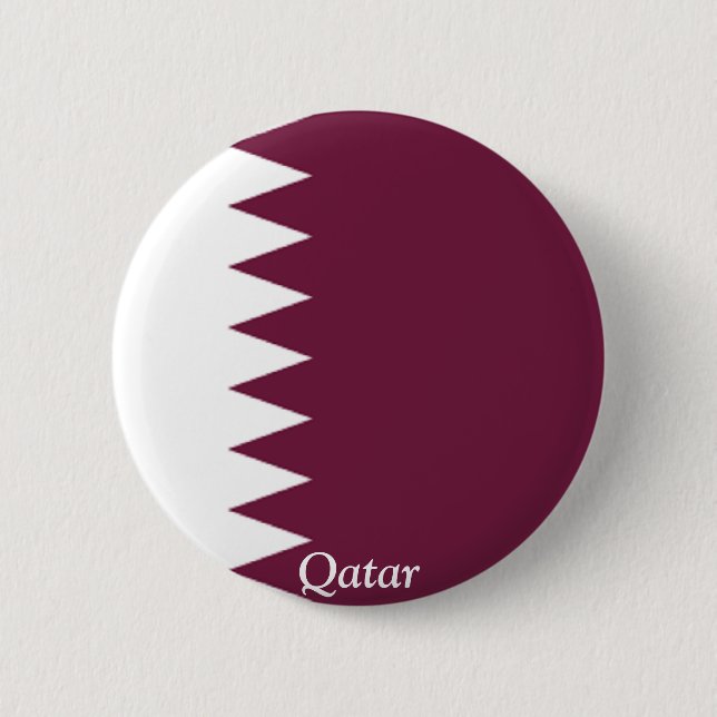 Chapa Redonda De 5 Cm Bandera de Qatar (Anverso)