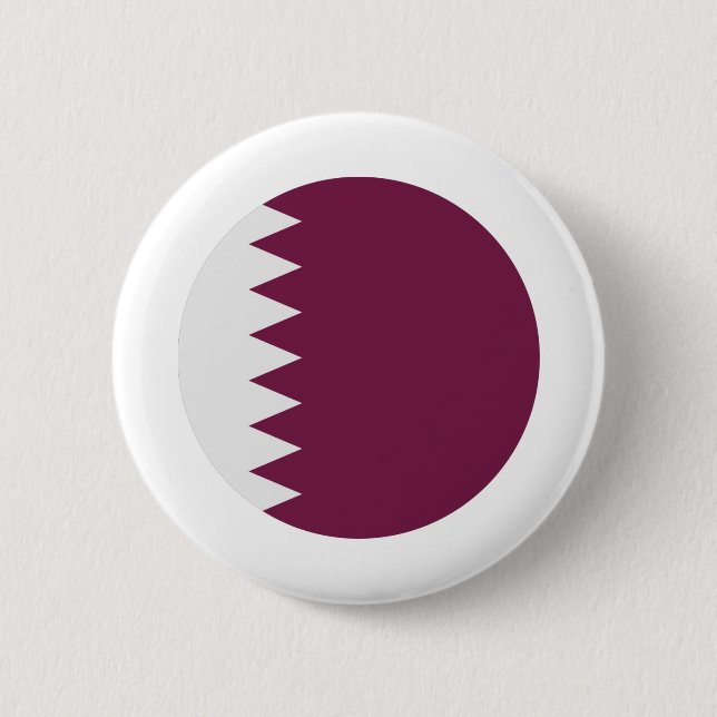 Chapa Redonda De 5 Cm Bandera de Qatar (Anverso)