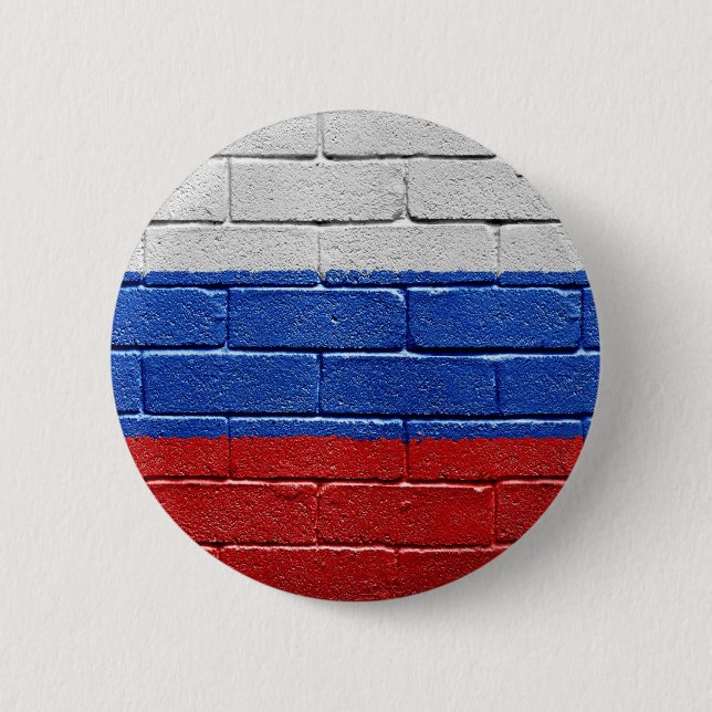 Chapa Redonda De 5 Cm Bandera de Rusia (Anverso)