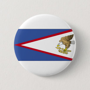 Chapa Redonda De 5 Cm Bandera de Samoa Americana