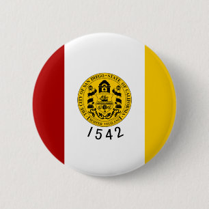 Chapa Redonda De 5 Cm Bandera de San Diego