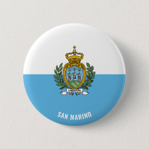 Chapa Redonda De 5 Cm Bandera de San Marino