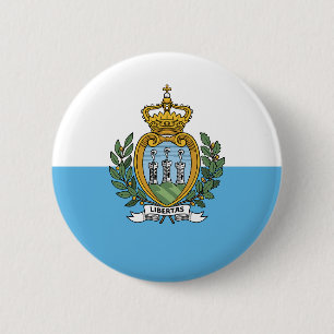 Chapa Redonda De 5 Cm Bandera de San Marino